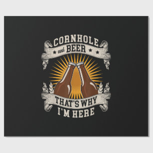 Papel De Presente Cornhole E Cerveja É Por Isso Que Estou Aqui Cornh