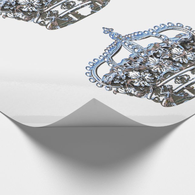 Papel De Presente Coroa azul (Ponta)