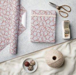 Papel De Presente Coroa de Inverno Desenhada à Mão Cinza