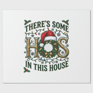Papel De Presente Coroa de Natal da Casa Hos Chapéu de Papai Noel Lu