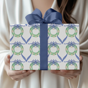 Papel De Presente Coroa de Ostras Costeiras em Aquarela
