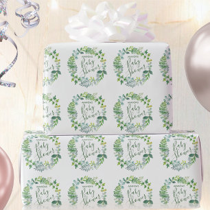 Papel De Presente Coroa de Verduras para Chá de Bebê Personalizada c