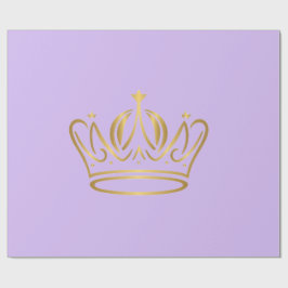 Papel De Presente coroa dourada sofisticada presente roxo iconizado 
