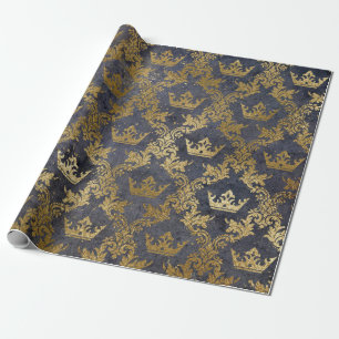 Papel De Presente Coroa ouro Confetti Royal Purple Velvet