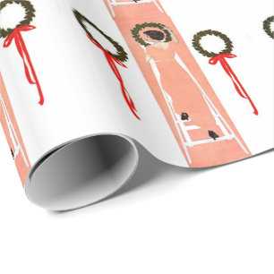 Papel De Presente Coroas Penduradas