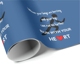 Papel De Presente Corra com sua inspiração cardíaca