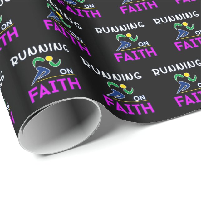Papel De Presente Corrente em Faith Christian Runner (Ponta do rolo)