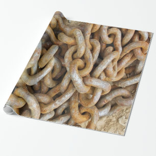 Papel De Presente Corrente oxidada pesada do metal