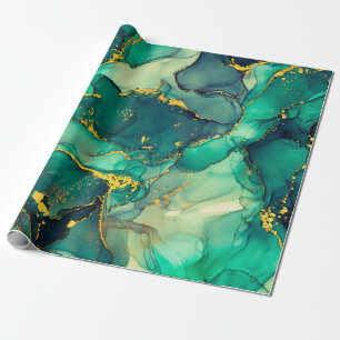 Papel De Presente Correntes de matizes translúcidos, nadadores metál