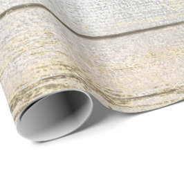 Papel De Presente Corrida da Madeira Dourada da praia da Cinza prate