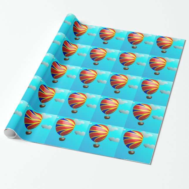 Papel De Presente Corrida de Balão de Ar Quente (Desenrolado)