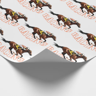 Papel De Presente Corrida de Cavalo