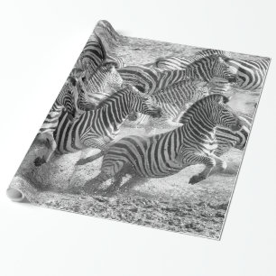 Papel De Presente Corrida de zebras