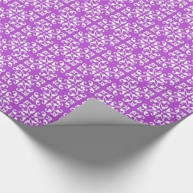 Papel De Presente Corta-lápis - branco sobre o roxo amítista (Ponta)