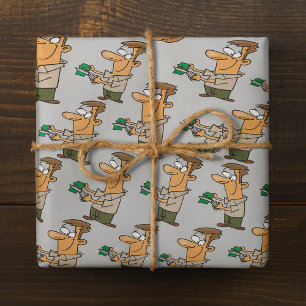 Papel De Presente Cortando Dinheiro