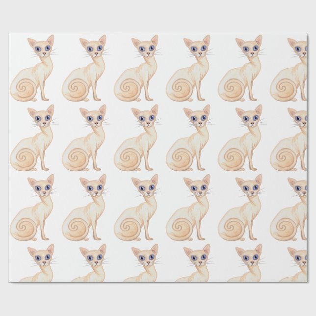 Papel De Presente Cortar Gato Abissino (Aberto)