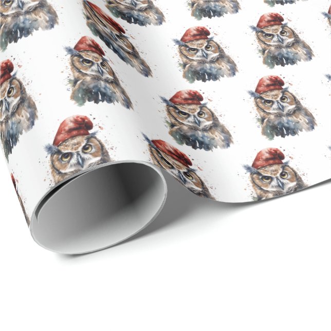 Papel De Presente Coruja de Inverno Encantada (Ponta do rolo)