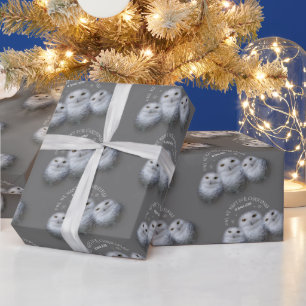 Papel De Presente Coruja Engraçada Que Queremos para o Natal... Snow