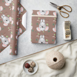 Papel De Presente Coruja Marrom Fofa