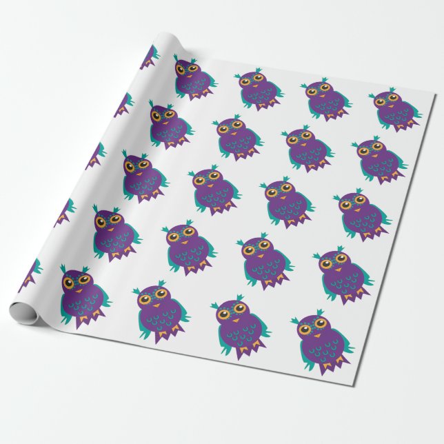 Papel De Presente Corujas (Desenrolado)