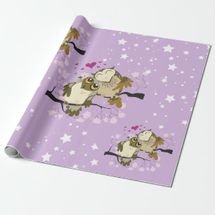 Papel De Presente corujas de luva