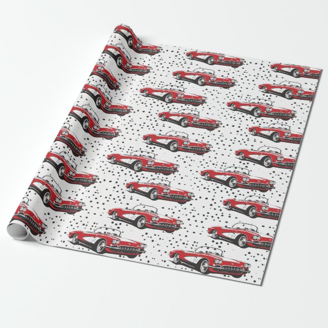Papel De Presente Corvette Wrapping Paper (Desenrolado)