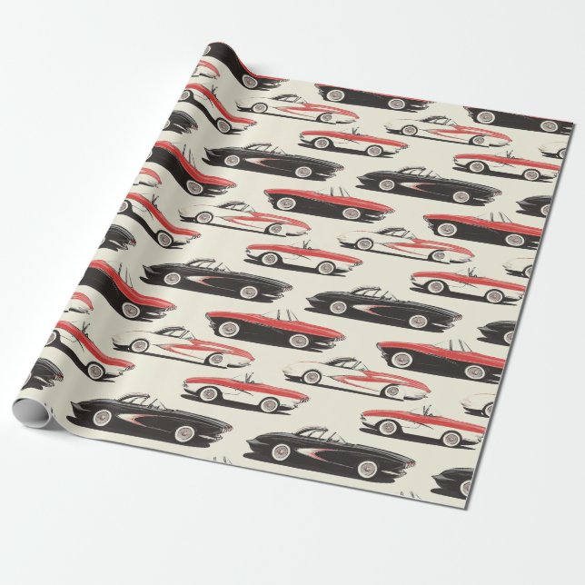 Papel De Presente Corvette Wrapping Paper (Desenrolado)