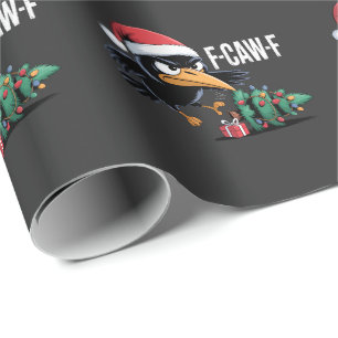 Papel De Presente Corvo de Natal F-caw-f Árvore de Natal Corvo