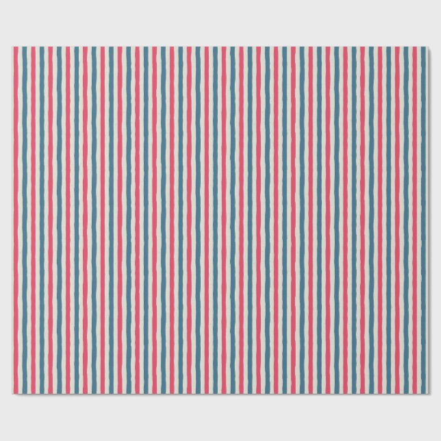 Papel De Presente Cosmic Bloom Stripes (Aberto)