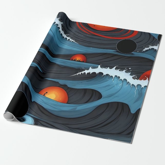 Papel De Presente Cosmic Tides (Desenrolado)