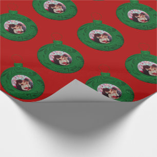 Papel De Presente Costume verde vermelho personalizado do Natal da