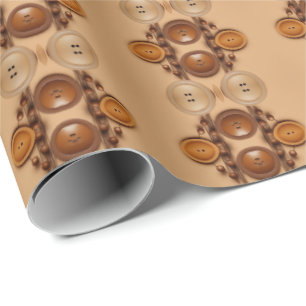 Papel De Presente costura Café e mistura de nádegas castanha