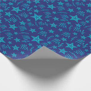 Papel De Presente Costura de praia Oceano Starfish Sem Costura Azul