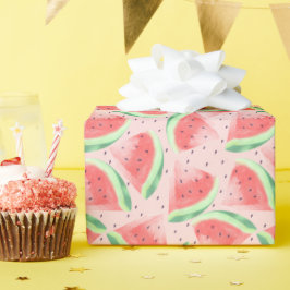 Papel De Presente Cóta Verão Kawaii Watercolor Melão