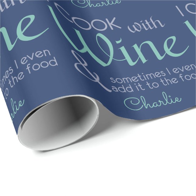 Papel De Presente Cotação de Vinho Nome personalizado papel de embal (Ponta do rolo)