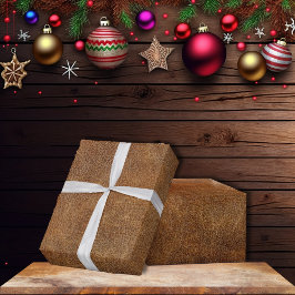 Papel De Presente Couro Falsa do Velho Mundo