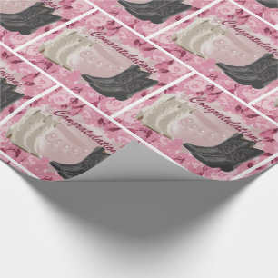 Papel De Presente Cowboy Boots An Pink Flo Cowboy Boots