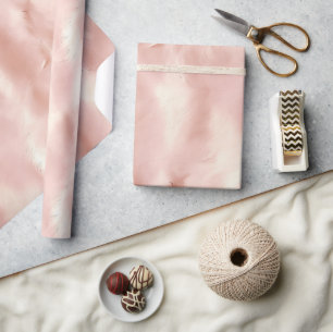 Papel De Presente Cowhide Rosa-Rosa-Rosa-Esbranquiçada