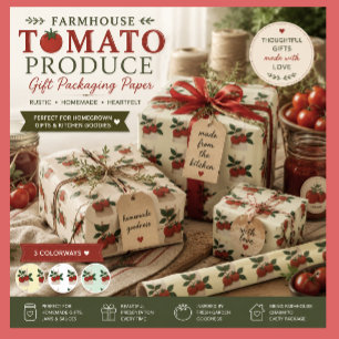 Papel de Presente Cozinha Jardim de Tomate