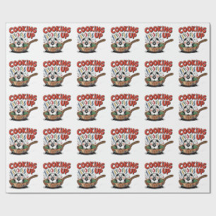 Papel De Presente Cozinhando O Jogo Bola De Futebol Frita Engraçad