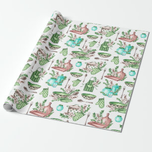 Papel De Presente Cozinheiro Fofo e Utensílios e Acessórios de Cozin