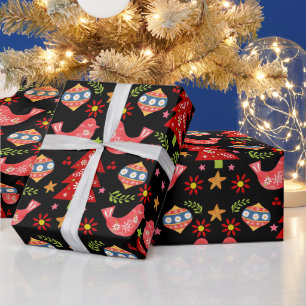 Papel De Presente Cozy Scandinavian Foley Art Christmas