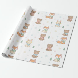 Papel De Presente  Cozy Winter Friends Gift Wrap