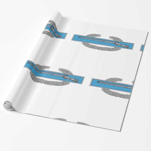 Papel De Presente Crachá do Exército de Infantryman (Desenrolado)