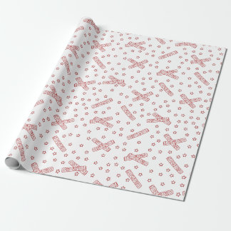 Papel De Presente Crackers Red Toile de Natal