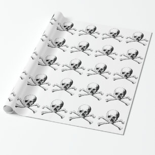 Papel De Presente Crânio de Crossbones