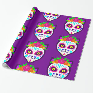 Papel De Presente crânio de gato-de-porco mexicano