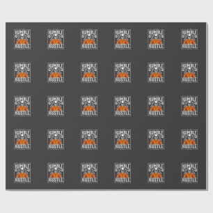 Papel De Presente Crânio de Halloween Permaneça Humilde Trabalhe Dur