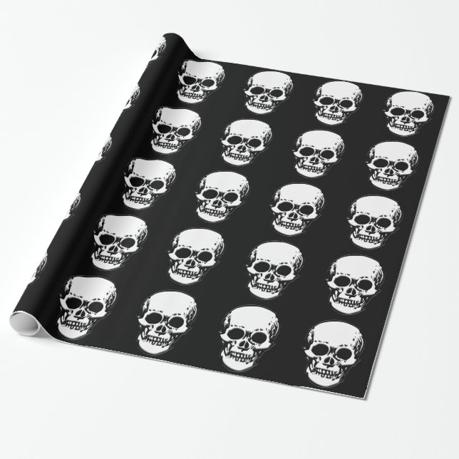 Papel De Presente Crânios (Desenrolado)