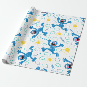 Papel De Presente Crayon Grover Sunshine Patterno
